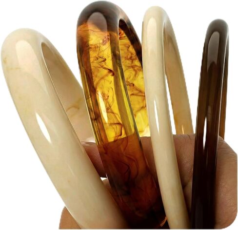 Acrylic Bangles Bracelets for Women Chunky Resin Irregular Bracelets Colorful Wide Geometric Bangles Fashions Thick Statement Stackable Bracelet in Saudi Arabia