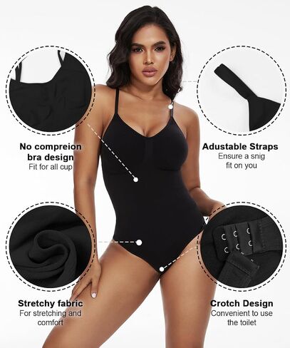 MOVWIN Women's Tummy Control Shapewear Set, High Waist Thigh Slimmer Shorts and Seamless Racerback Bodysuit Tank Top for Body Sculpting in Saudi Arabia