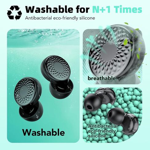 Ear Plugs for Sleeping Noise Cancelling, 50dB Soft Earplugs for Concert, Reusable Ear Plugs for Noise Reduction with Case & 8 Eartips, for Sleeping, Concert, Working, Studying, Traveling (Black) in Saudi Arabia
