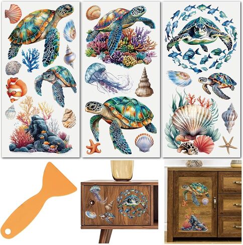 3 Sheets 3 Styles Rub on Transfers Decals Truck Flower Furniture Transfer Stickers PVC Waterproof Decorative Self Adhesive for Desk Cabinet Dresser Decoration DIY Crafts Home Decor in Kuwait