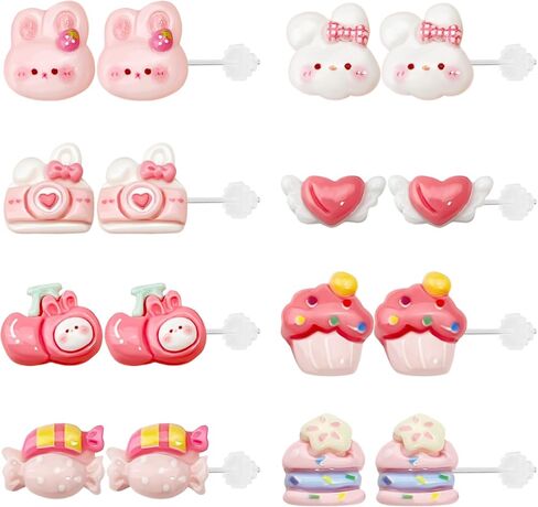 Plastic Earrings for Sensitive Ears Medical Grade Studs for Women Hypoallergenic Cute Earring in Saudi Arabia