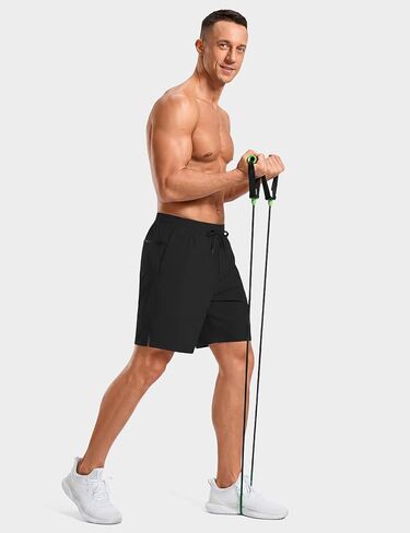 ASPO Men's Workout Shorts Quick Dry Athletic Running Short with Zipper Pockets Lightweight 7" for Gym Basketball in Saudi Arabia