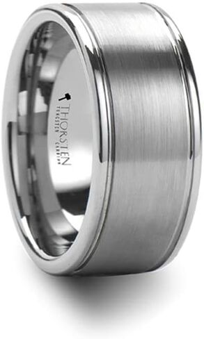 BRIDGEPORT Flat Satin Finish Tungsten Carbide Ring - 6mm - 10mm in Kuwait