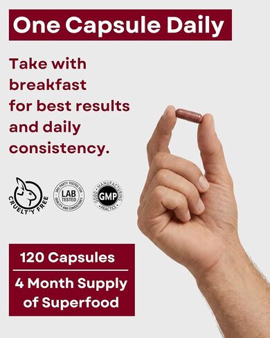 Agami Beet Root Capsules | 4 Month Supply | 500mg 20:1 Extract | Nitric Oxide Support | Beet Root Supplement - 120 Capsules in Saudi Arabia
