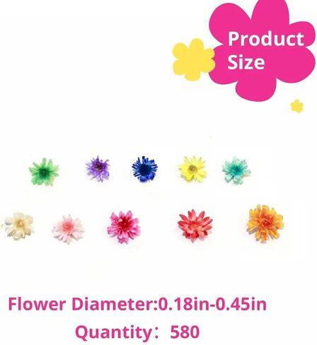 580Pcs Mini Dried Flowers for Resin–Small Pressed Flowers for DIY Crafts, mini flowers Resin Nails, Jewelry, Earrings, Soap & Candle Making, Bulk Tiny Floral Accessories for Creative Projects Tweezers in Kuwait