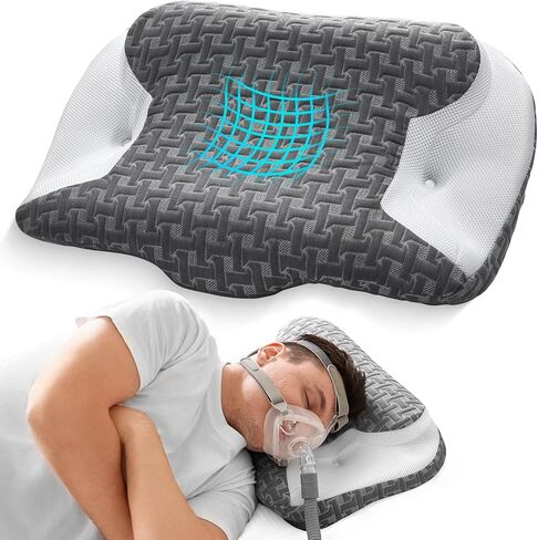 وسادة توقف التنفس أثناء النوم لمستخدمي Cpap، وسائد مريحة من إسفنج الذاكرة قابلة للتعديل Cpap للنوم على الجانب والظهر، وتقليل تسرب الهواء وضغط القناع in Kuwait