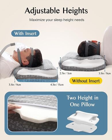 وسادة توقف التنفس أثناء النوم لمستخدمي Cpap، وسائد مريحة من إسفنج الذاكرة قابلة للتعديل Cpap للنوم على الجانب والظهر، وتقليل تسرب الهواء وضغط القناع in Kuwait
