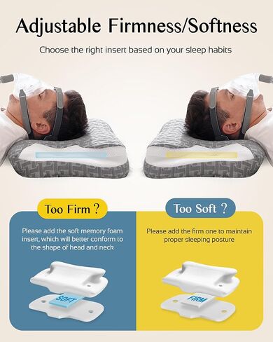 وسادة توقف التنفس أثناء النوم لمستخدمي Cpap، وسائد مريحة من إسفنج الذاكرة قابلة للتعديل Cpap للنوم على الجانب والظهر، وتقليل تسرب الهواء وضغط القناع in Kuwait