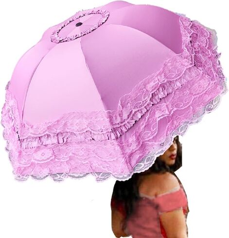 WENDIN Vintage Foldable Lace Parasol Gothic Umbrella rain Anti-uv Protection parasol sunblock umbrella dome Photo Props girls women lace umbrellas in Saudi Arabia