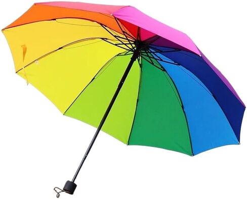 Colorful Folding Umbrella, Umbrella Fabric Comes in 10 Random Colors in Kuwait