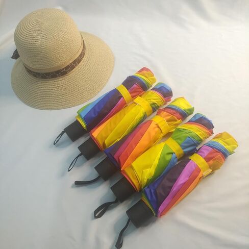 Colorful Folding Umbrella, Umbrella Fabric Comes in 10 Random Colors in Kuwait