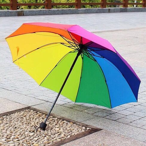 Colorful Folding Umbrella, Umbrella Fabric Comes in 10 Random Colors in Kuwait