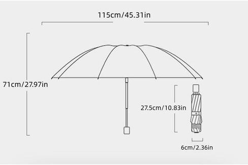 Colorful Folding Umbrella, Umbrella Fabric Comes in 10 Random Colors in Kuwait