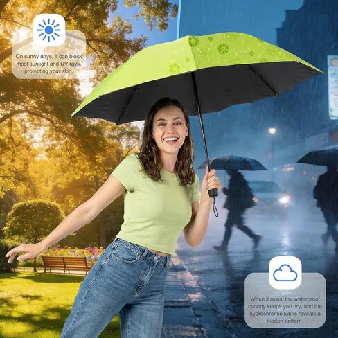 Bulk Umbrellas, 6-Color Travel Folding Umbrellas, Water-Reactive Pattern, Foldable For Easy Storage, Convenient To Carry, Suitable For Both Sunny And Rainy Days (6-Piece) in Saudi Arabia