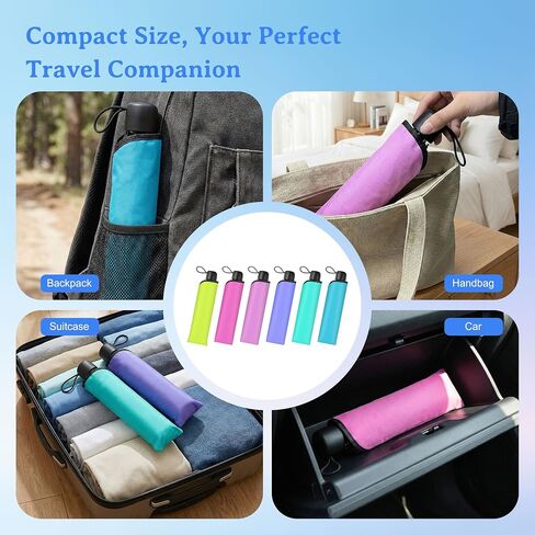Bulk Umbrellas, 6-Color Travel Folding Umbrellas, Water-Reactive Pattern, Foldable For Easy Storage, Convenient To Carry, Suitable For Both Sunny And Rainy Days (6-Piece) in Saudi Arabia
