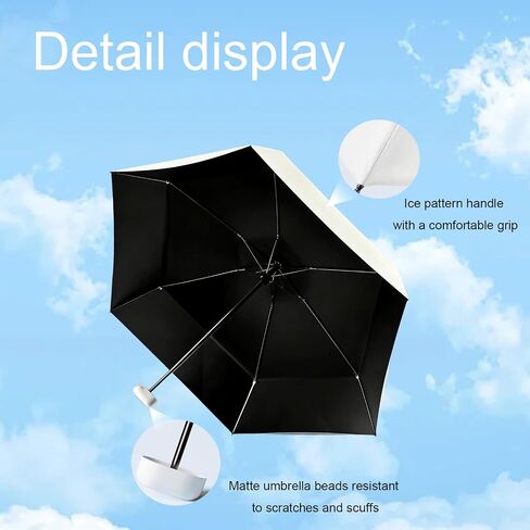 Mini Portable Travel Umbrella for Rain & Sun UV Protection for Backpack Pocket in Kuwait