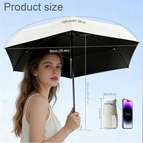 Mini Portable Travel Umbrella for Rain & Sun UV Protection for Backpack Pocket in Kuwait