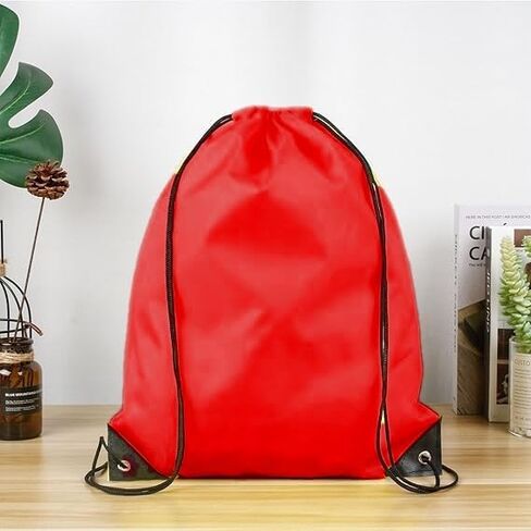 Drawstring Bags Sport Gym Cinch Bag Nylon String Bag for Women Men (Blue 4PCS) in Kuwait