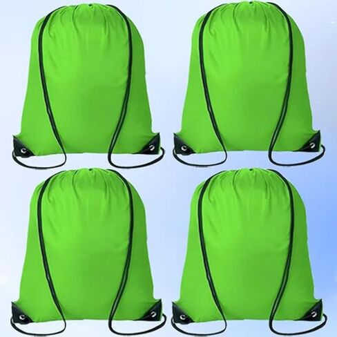 Drawstring Bags Sport Gym Cinch Bag Nylon String Bag for Women Men (Blue 4PCS) in Kuwait