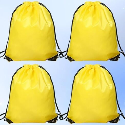 Drawstring Bags Sport Gym Cinch Bag Nylon String Bag for Women Men (Blue 4PCS) in Kuwait