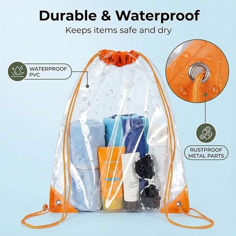 200 Pcs Clear Drawstring Bags Bulk-10 Colors Stadium Approved Clear Backpack for Men Women Multi Color Gym Sport Event Gifts(200) in Saudi Arabia