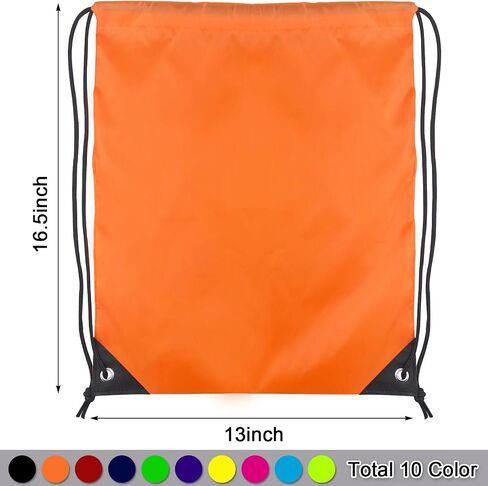 ​10Pack Drawstring Backpack,Lightweight Sports Gym Sack with 10 Color Options,Water-Resistant Cinch Backpack for Men Women, Fitness,Running,Outdoor Activities,Bulk Carry All String Bags​ in Saudi Arabia