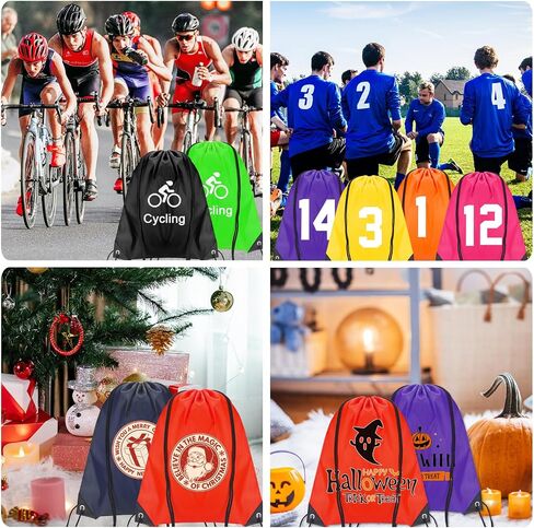 ​10Pack Drawstring Backpack,Lightweight Sports Gym Sack with 10 Color Options,Water-Resistant Cinch Backpack for Men Women, Fitness,Running,Outdoor Activities,Bulk Carry All String Bags​ in Saudi Arabia