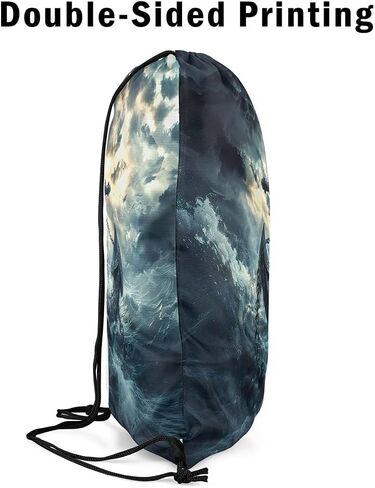 jejeloiu Gothic Anchor Drawstring Backpack 13"x15.7" Nautical Theme Gym String Bag Sea Adventure Sports Sackpack Vintage Ocean Waterproof Cinch Bag in Kuwait
