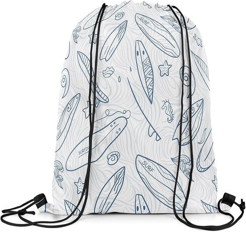 jejeloiu Gothic Anchor Drawstring Backpack 13"x15.7" Nautical Theme Gym String Bag Sea Adventure Sports Sackpack Vintage Ocean Waterproof Cinch Bag in Kuwait