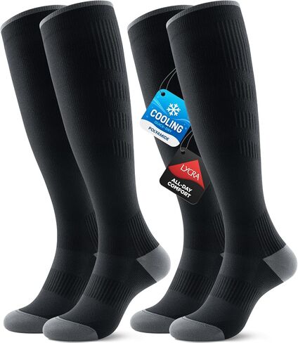 Benirap Breathable Compression Socks for Women Men, 20-30mmHg Knee High Circulation for Travel, Flying, Athletic, 2 pairs in Saudi Arabia