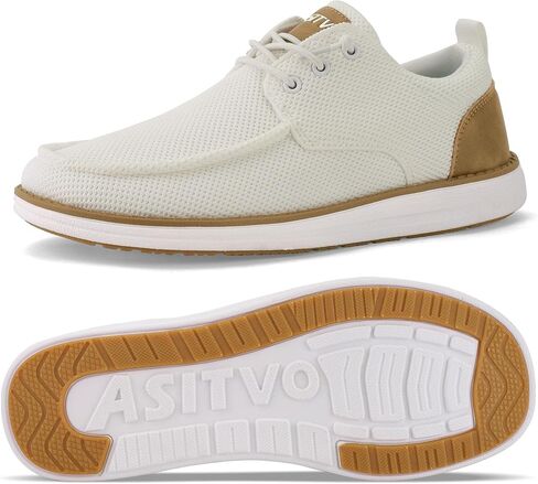 ASITVO Wide Loafers for Men Dress Slip on Shoes Casual Walking Width Toe Box Business Boat Moc Toe Hand-Sewn Big Size Knit Upper in Saudi Arabia