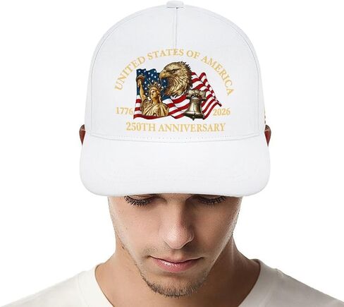 250th Anniversary USA Hat 1776–2026 Patriotic American Flag Adjustable Snapback Baseball Cap for Men Women in Saudi Arabia