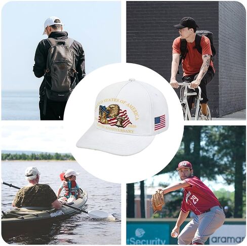 250th Anniversary USA Hat 1776–2026 Patriotic American Flag Adjustable Snapback Baseball Cap for Men Women in Saudi Arabia