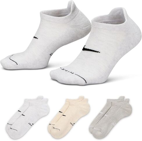 Nike Unisex Adult Everyday Elevated No-Show Socks (3-Pack) | Mens and Womens in Kuwait