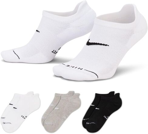Nike Unisex Adult Everyday Elevated No-Show Socks (3-Pack) | Mens and Womens in Kuwait