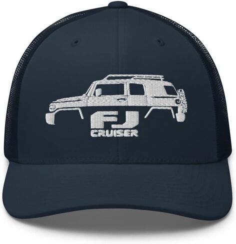 2007 FJ Cruiser Silhouette Trucker Hat | Retro Off-Road SUV Embroidered Cap in Kuwait