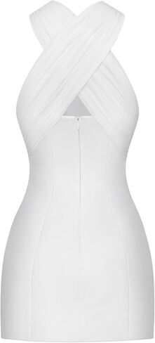 JW PEI Women's Satin Mini Dress with Tulle Cross in Kuwait