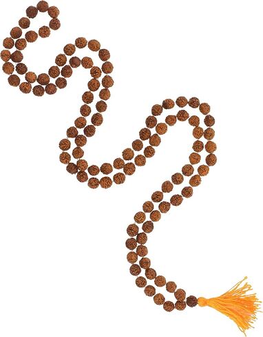 Mandala Crafts Rudraksha Mala 108 Beads - Rudraksha Beads - Nepal Rudraksha Seed Japa Mala Tibetan Prayer Beads for Rudraksha Necklace Men Women Meditation Yoga in Kuwait