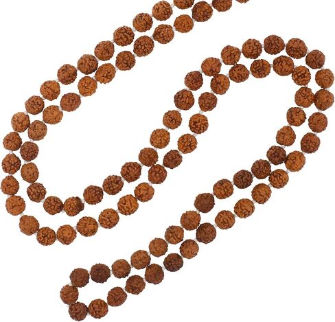 Mandala Crafts Rudraksha Mala 108 Beads - Rudraksha Beads - Nepal Rudraksha Seed Japa Mala Tibetan Prayer Beads for Rudraksha Necklace Men Women Meditation Yoga in Kuwait
