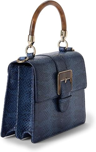 BRAHMIN Small Hallie - Navy Bonaire in Kuwait