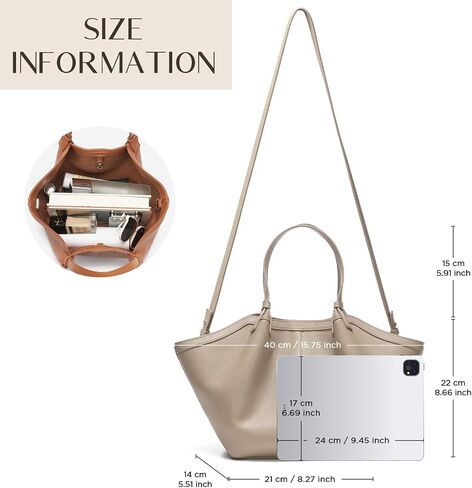 CHUNLI Trendy Top Handle Tote Bags for Women with Large Capacity, Ideal Purses and Shoulder Handbags for Work and Casual in Saudi Arabia