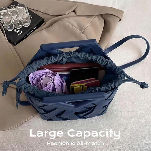 Womens Genuine Vegan Leather Woven Crossbody Bags 2026 - Fashion Shoulder Satchel Clutch Purse for Ladies, Top Handle Hobo Handbag, Detachable Strap Retro Tote,Casual Daily Use in Saudi Arabia