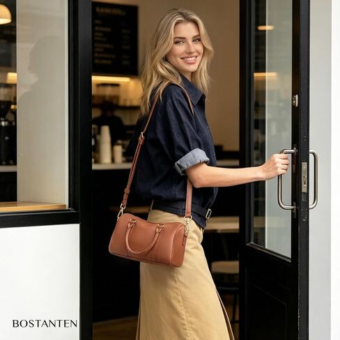 BOSTANTEN Crossbody Purse for Women Vegan Leather Satchel Bag Top Handle Shoulder Handbag for Daily, Travel in Kuwait