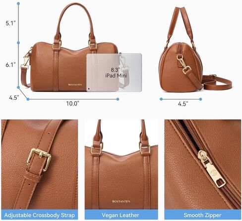 BOSTANTEN Crossbody Purse for Women Vegan Leather Satchel Bag Top Handle Shoulder Handbag for Daily, Travel in Kuwait