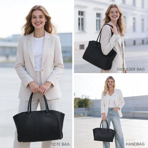 Bag Purse For Women Work Leather Shoulder Satchel Large Multiple Pockets Zippers For Gifts in Saudi Arabia