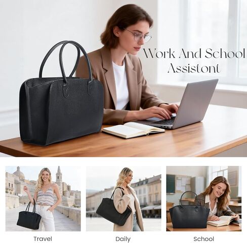 Bag Purse For Women Work Leather Shoulder Satchel Large Multiple Pockets Zippers For Gifts in Saudi Arabia
