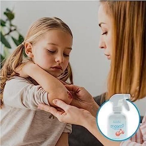 Anasept Skin and Wound Spray 8 oz Bottle with Finger Sprayer (Pack of 2) Wound Spray, Sterile Rinse, Comprehensive Wound Care for Effective Cleansing, Healing and Burn Relief with GeoMetal™ Gauze Pad in Saudi Arabia