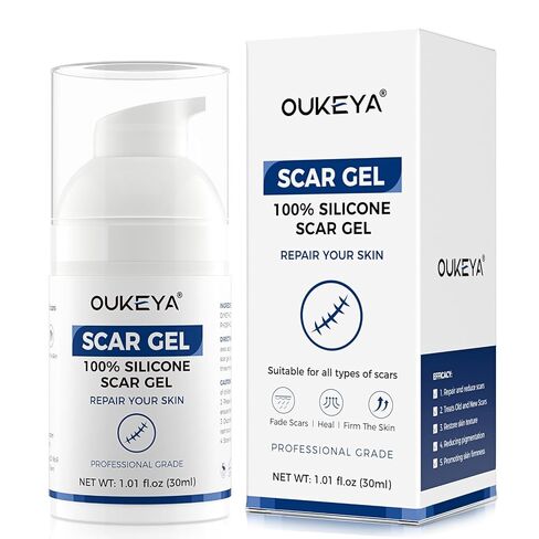 OUKEYA Silicone Scar Gel - 100% Silicone Cream Perfect for Sensitive Skin, Say Goodbye to Old and New Scars (30ml) in Kuwait