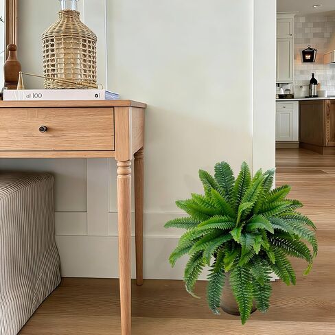 Senjie Artificial Boston Fern 2 Set 55 Branches Fake Ferns for Outdoors 32Inch Faux Plant for Home Living Room Office Decor in Saudi Arabia