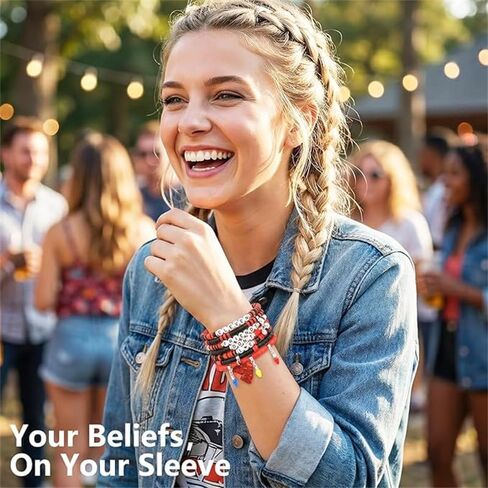 Friends Don't Lie Bracelet Set with Bike Pick Eleven Friendship Merch Gift for Fans Red and Black Beaded Stretch Bracelets in Saudi Arabia